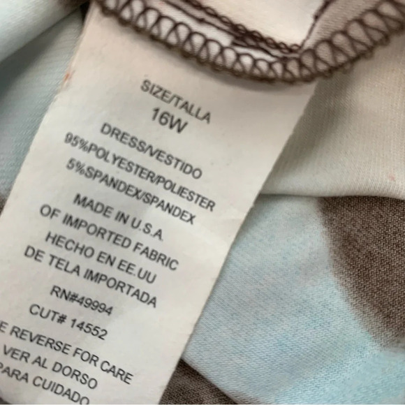 RM Richards Maxi Dress 16W  Stretch Knit Beaded Gathered Flowy Sleeveless Boho - Picture 8 of 10